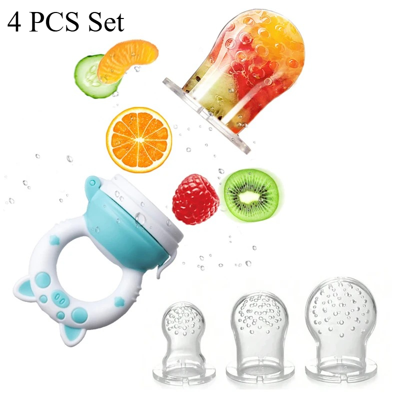 Baby Food Quantity - 4pcs/set Silicone Fruit & Vegetable Feeder