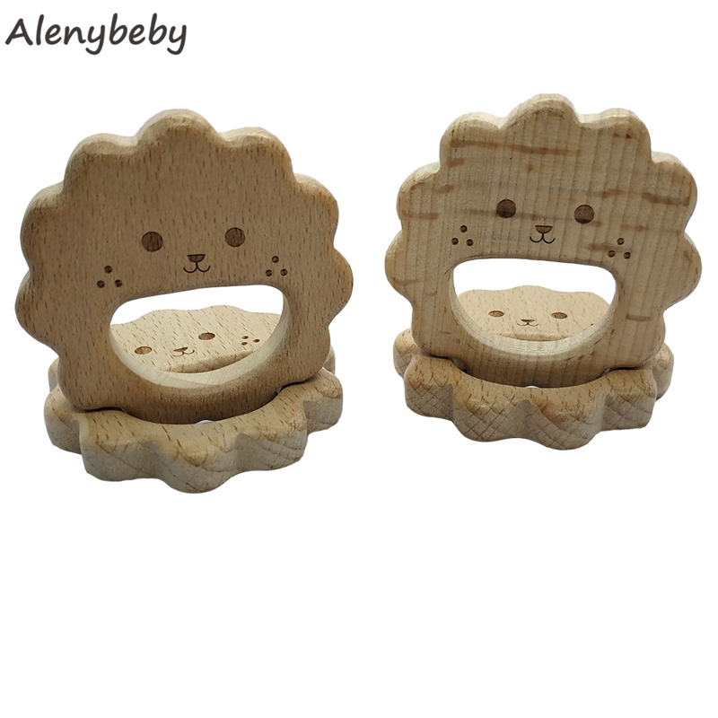Baby Food Organic - Natural Wooden Teether Bee shape pendant