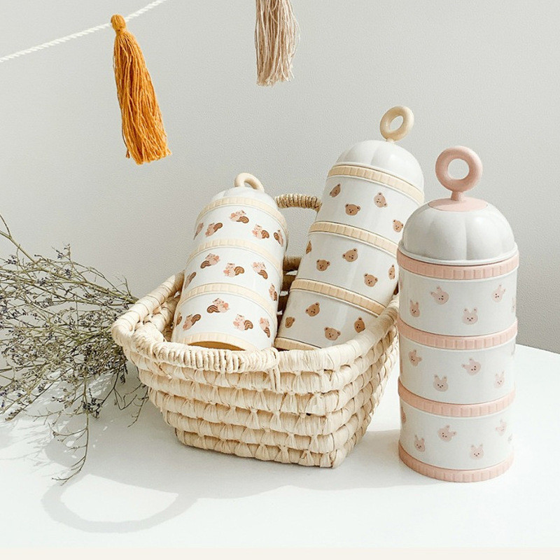 Baby Food Pouches - Cute Bear Milk Powder Box Baby
