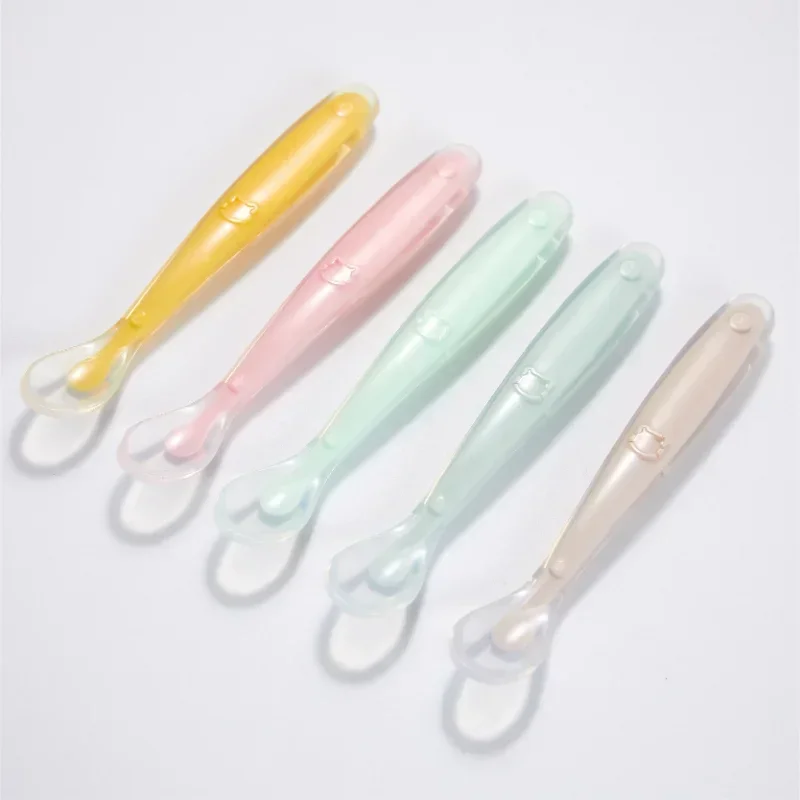 Baby Food Quantity - Soft Silicone Baby Spoon Toddler Complementary