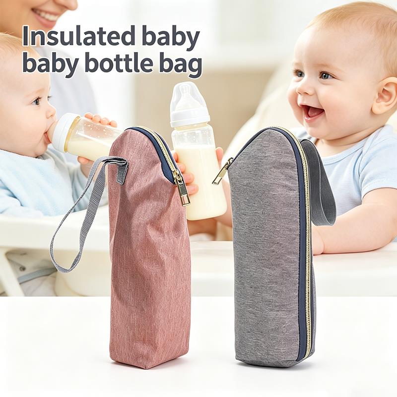 Baby Food Pouches - Portable Baby Bottle Insulated Bag, Zippered