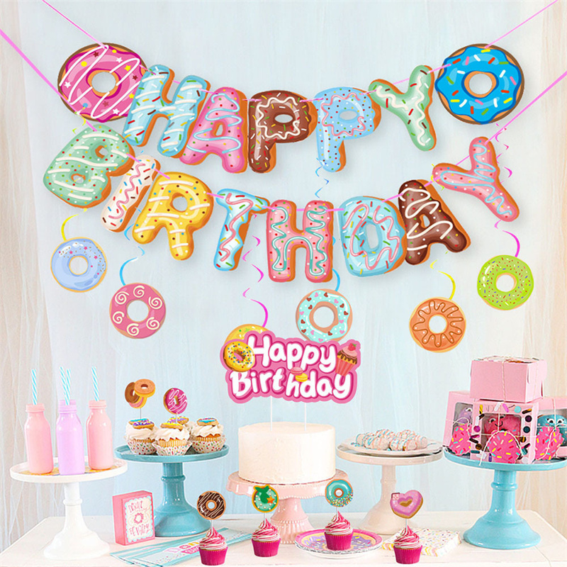 Cute Donut Happy Birthday Part - Baby Food Dessert ulasan dan harga