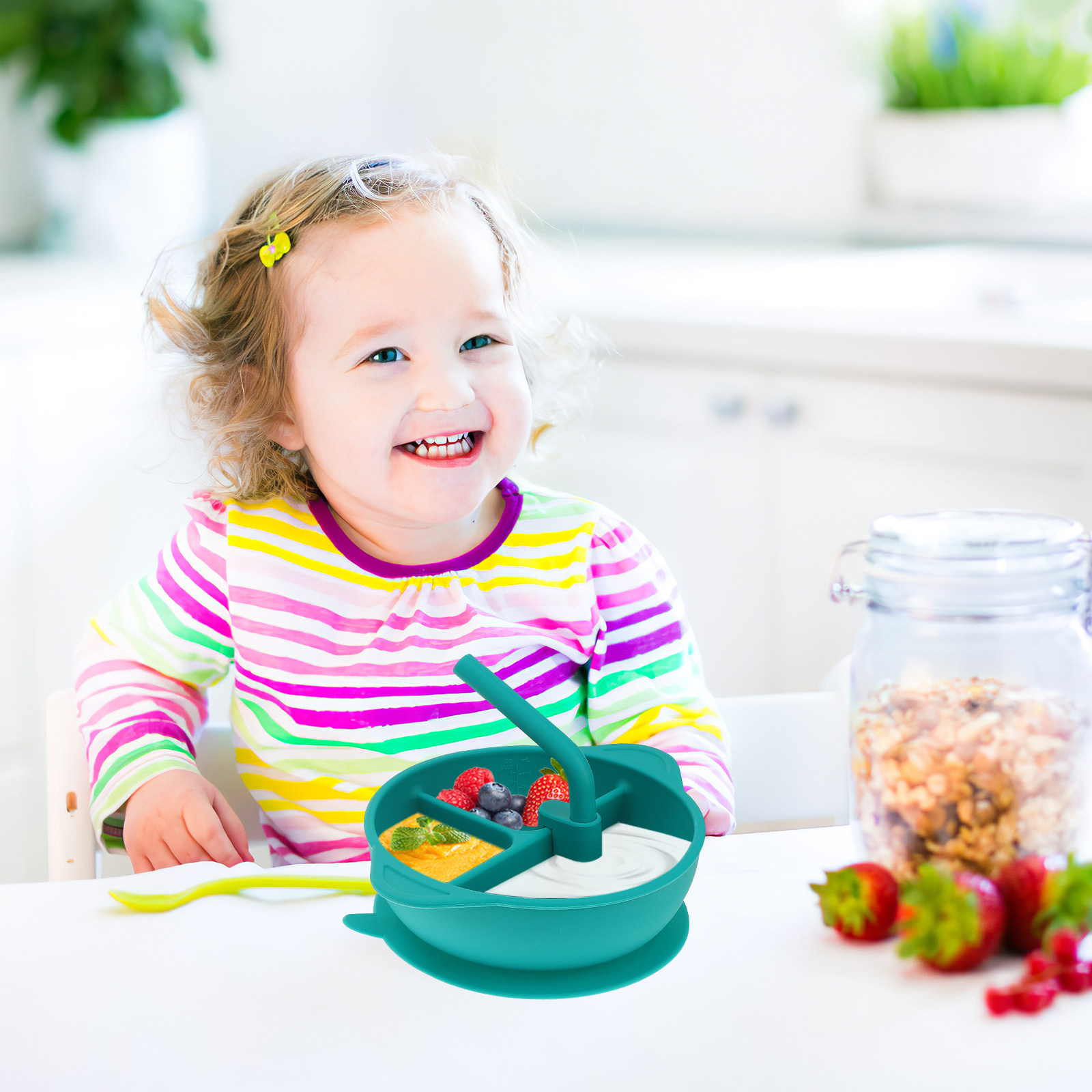 1Pcs Anti-Break Silicone Dinne - Baby Food Dessert ulasan dan harga
