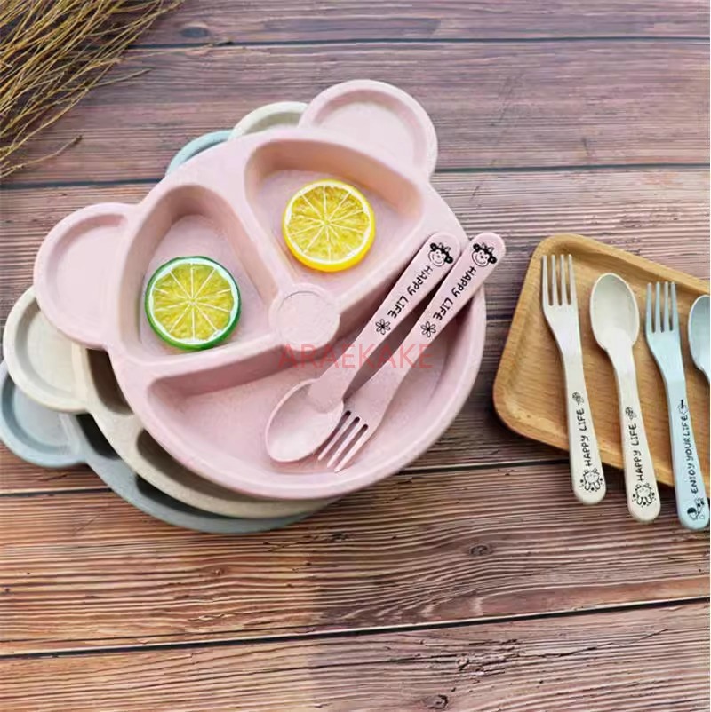 Children's Dining Plate Set Di - Baby Food Grade ulasan dan harga