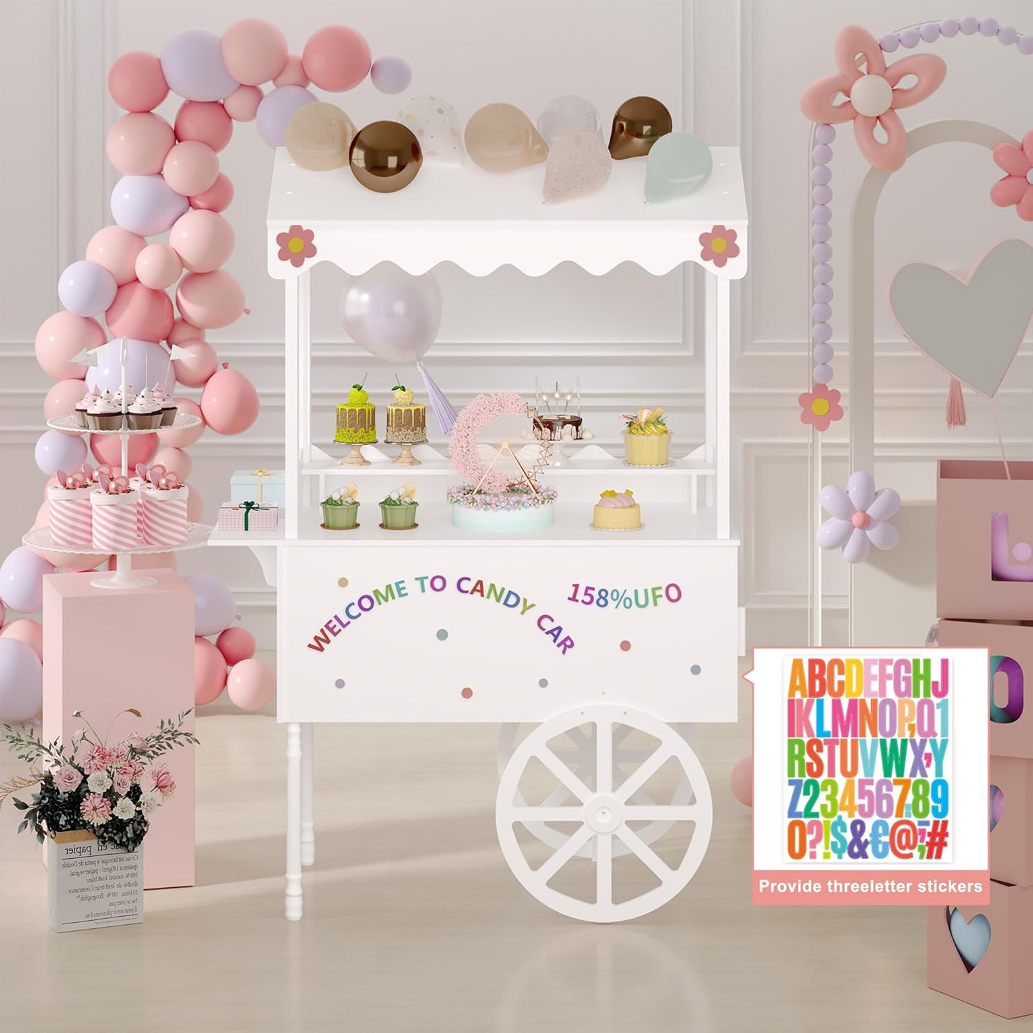 Candy Cart Display Stand For P - Baby Food Dessert ulasan dan harga
