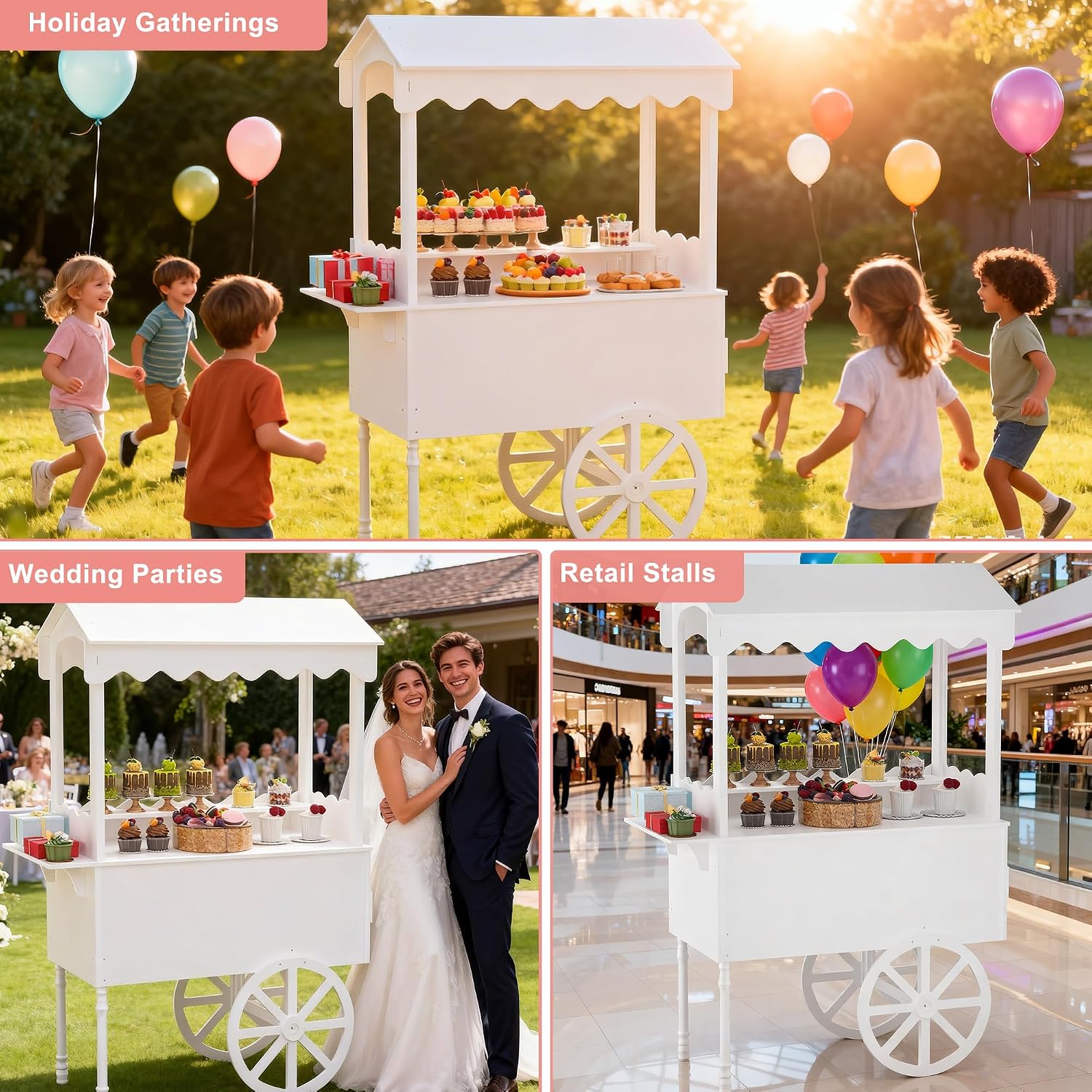 Candy Cart Display Stand For P - Baby Food Dessert ulasan dan harga