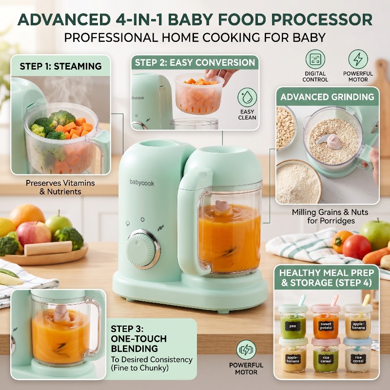 Multi-Function High-precision  - Baby Food Blender And Steamer ulasan dan harga