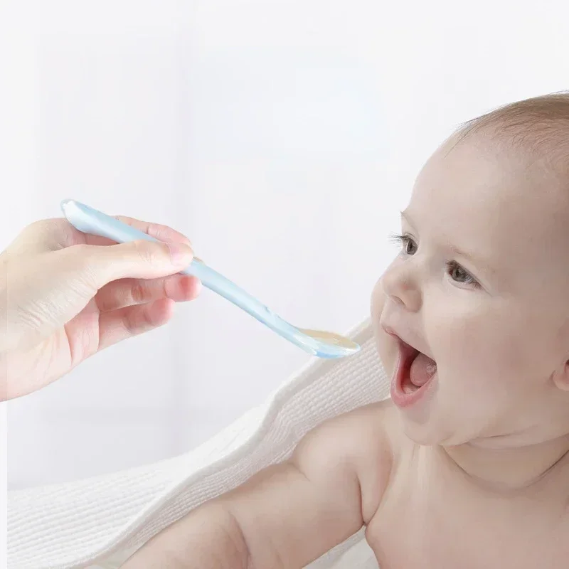Soft Silicone Baby Spoon Toddl - Baby Food Quantity ulasan dan harga