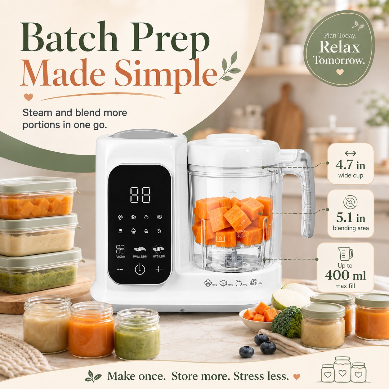 Household Infant Food Making U - Baby Food Blender And Steamer ulasan dan harga