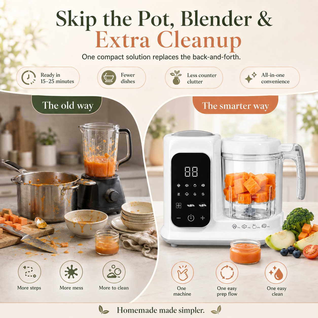 Household Infant Food Making U - Baby Food Blender And Steamer ulasan dan harga