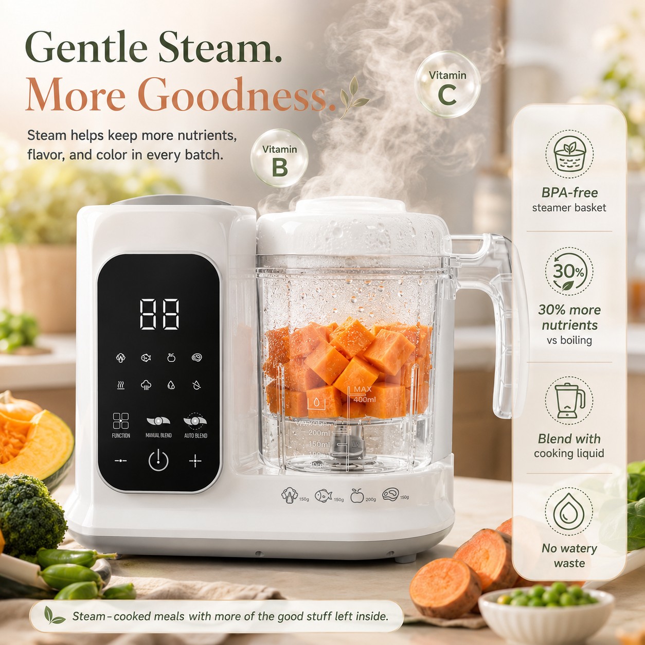 Household Infant Food Making U - Baby Food Blender And Steamer ulasan dan harga