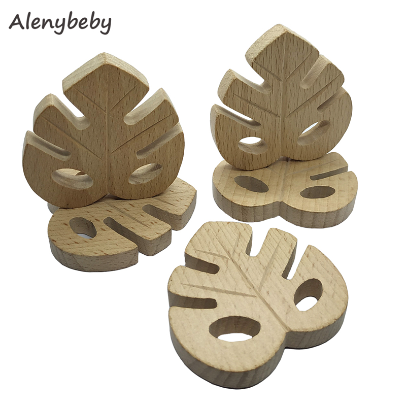 Natural wood teether leaf shap - Baby Food Organic ulasan dan harga