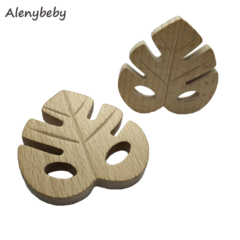 Natural wood teether leaf shap - Baby Food Organic ulasan dan harga