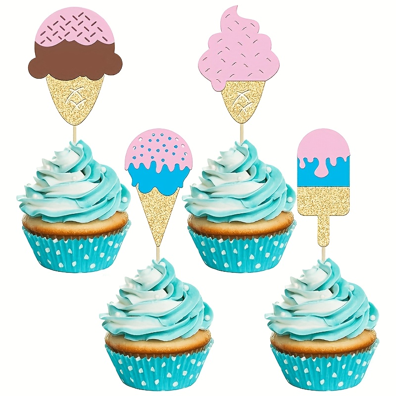 12Pc Glitter Ice Cream Cupcake - Baby Food Dessert ulasan dan harga