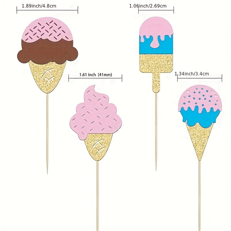 12Pc Glitter Ice Cream Cupcake - Baby Food Dessert ulasan dan harga