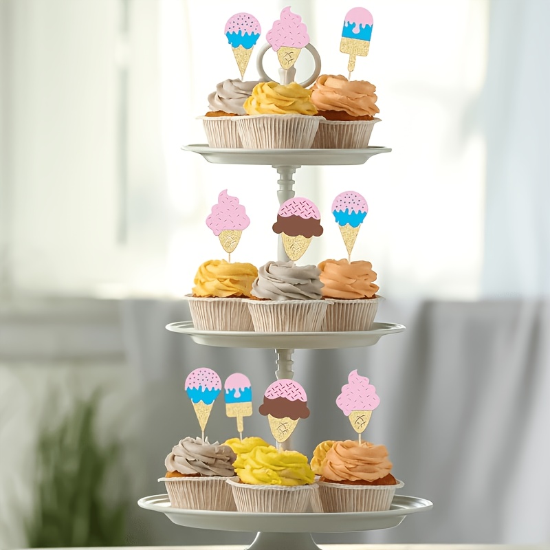 12Pc Glitter Ice Cream Cupcake - Baby Food Dessert ulasan dan harga